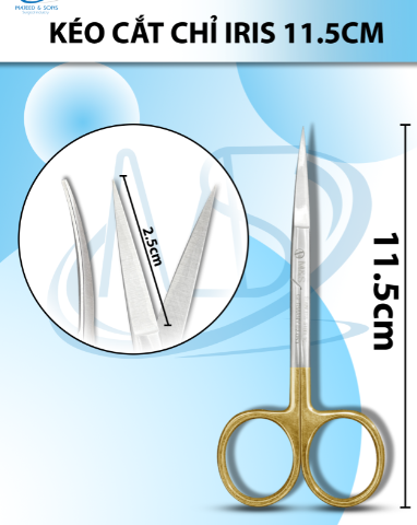 Kéo cắt chỉ iris 10.7cm