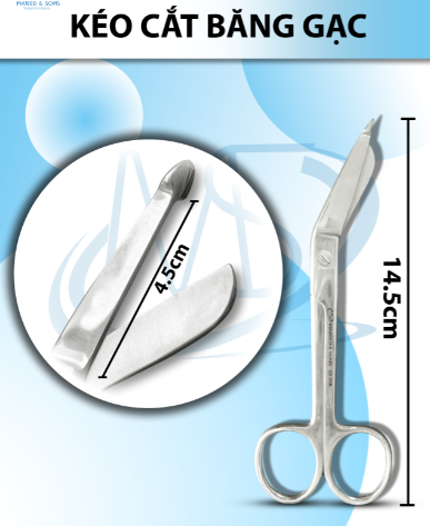 Kéo cắt băng gạc 14.5cm hàng chất lượng cao