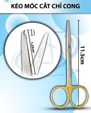 Kéo móc cắt chỉ 11.5cm