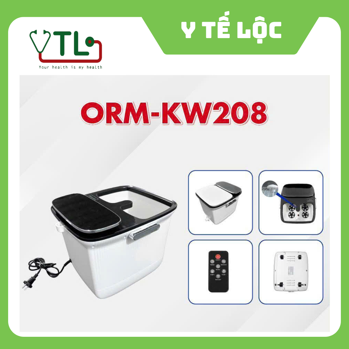 Bồn Ngâm Massage Chân Hồng Ngọai Tự Động OROMI ORM-KW208