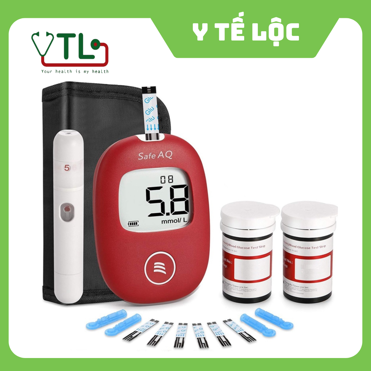 Máy Đo Đường Huyết Sinocare Safe AQ Smart chính hãng