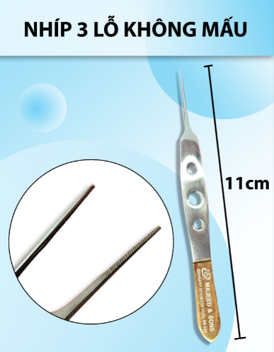 Nhíp 3 lỗ không mấu, nỉa 3 lỗ, nhíp bishop không mấu