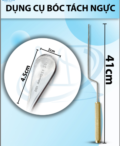 dụng cụ bóc tách ngực Dài 41cm đầu dài 4,5cm ngang 2cm