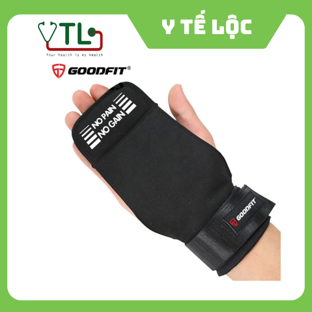 Găng tay tập Gym Lifting bảo vệ lòng bàn tay, có quấn bảo vệ cổ tay GoodFit GF208G