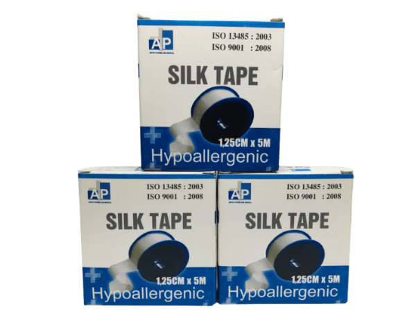 Băng keo lụa Silk Tape AN PHÚ các size - cố định băng gạc, ống thông