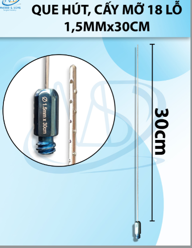 Que tiêm dung dịch 18 lỗ 1,5mmx30cm