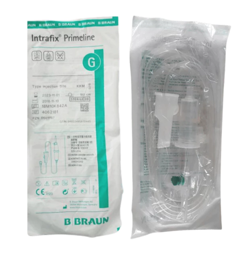 Dây truyền dịch BBraun - Intrafix primeline có bầu đếm giọt 2 ngăn cứng mềm
