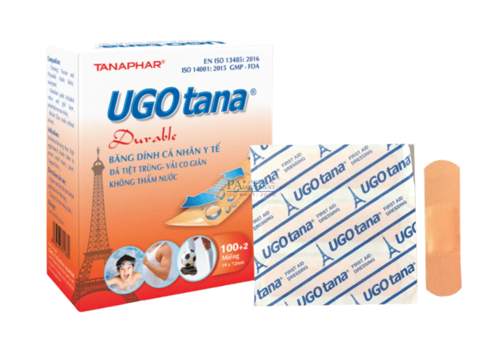 Băng cá nhân UGOTANA (Hộp/102 miếng)