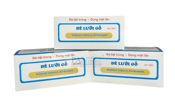 Que đè lưỡi gỗ tiệt trùng từng cái An Phú - Hộp/100 cái