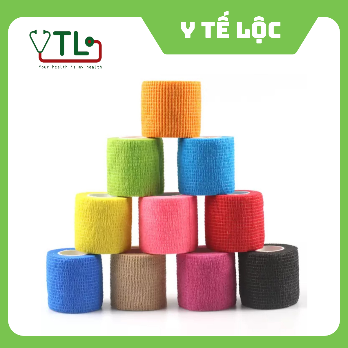 (10 cuộn) Băng Keo Thể Thao cao su non Size 5cm x 4,5m, Băng Cuốn Thể Thao Cao Su Non