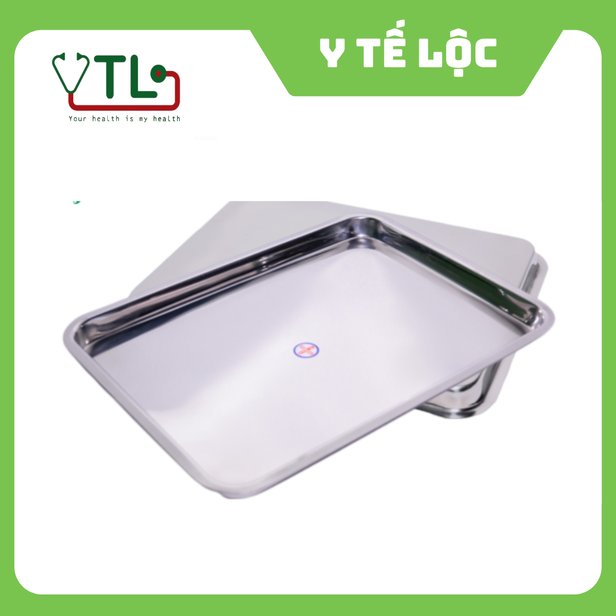 Mâm inox 304, hình chữ nhật, kích thước 30x40x2cm