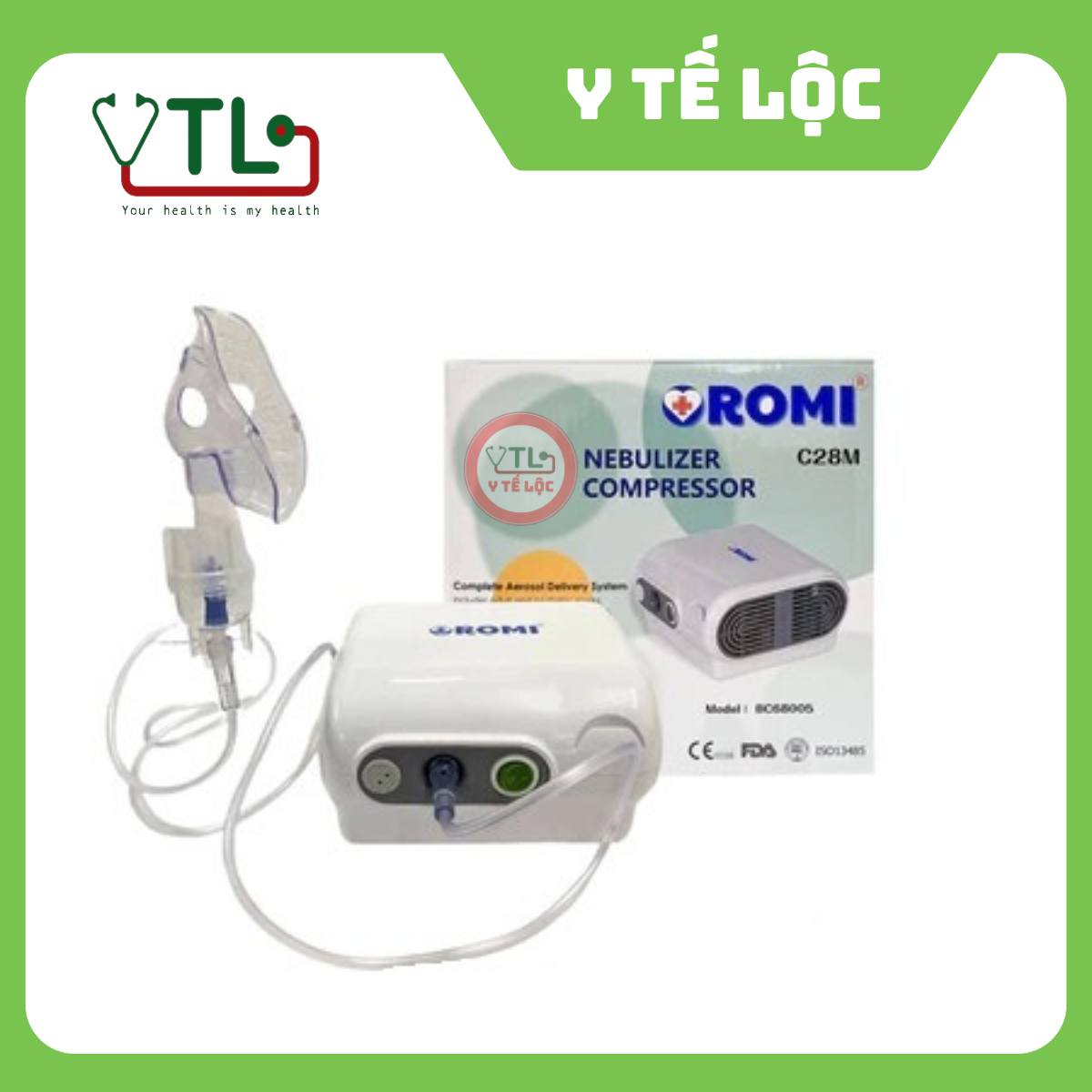 Máy Xông Mũi Họng Oromi C28M Công Suất Máy Lớn Phù Hợp Dùng Cho Gia Đình ( 1 Chức năng xông )