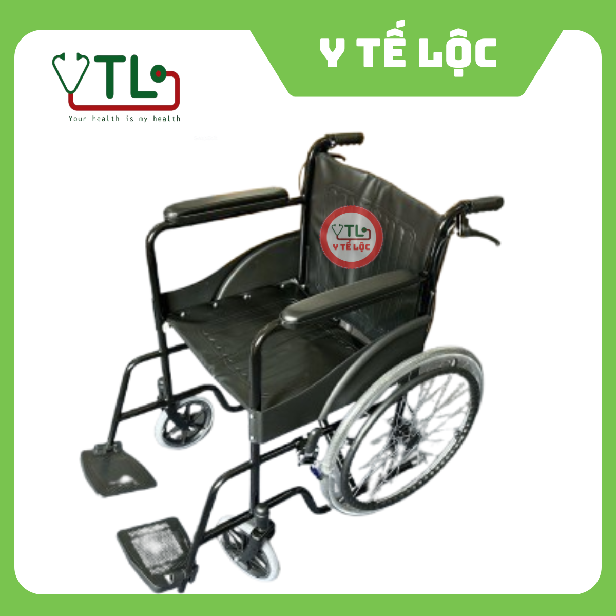 Xe Lăn Khung Sơn Tĩnh Điện XL-808 DA Simili