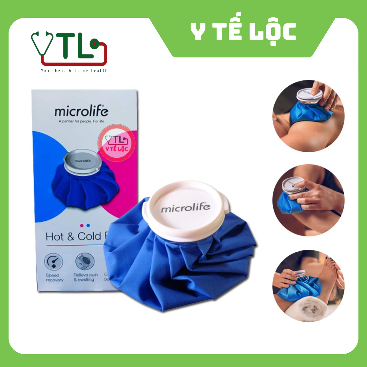 Túi chườm nóng lạnh MICROLIFE hỗ trợ thúc đẩy máu lưu thông và giãm sưng khi chơi thể thao