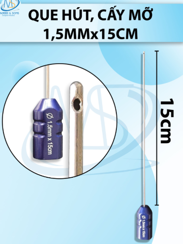 Que hút, cấy mỡ 1 lỗ 1,5mmx15cm