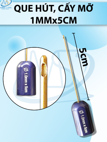 Que hút, cấy mỡ 1 lỗ 1mmx5cm