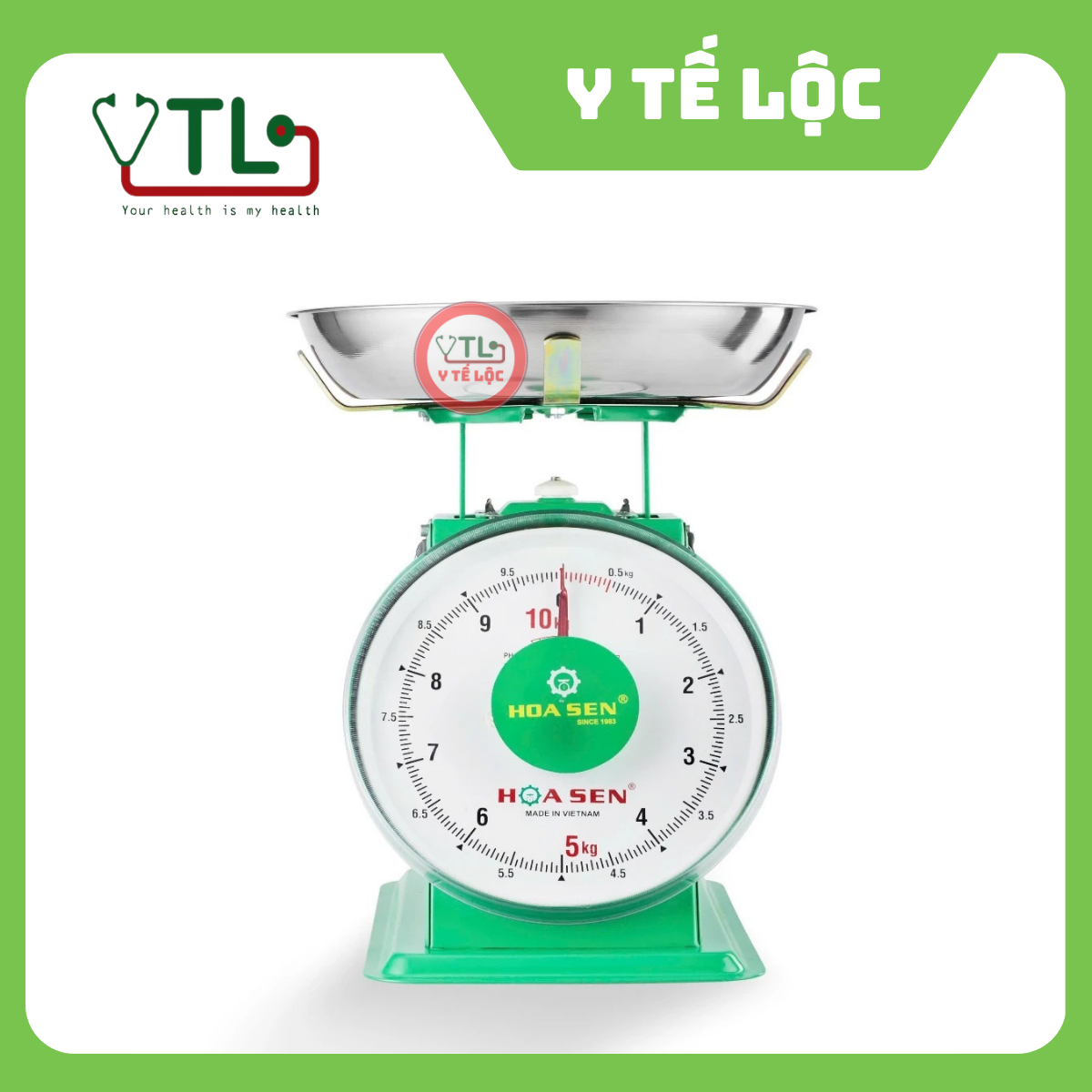 CÂN ĐỒNG HỒ HOA SEN - LOẠI 10KG (hàng chính hãng - bảo hành 1 năm)