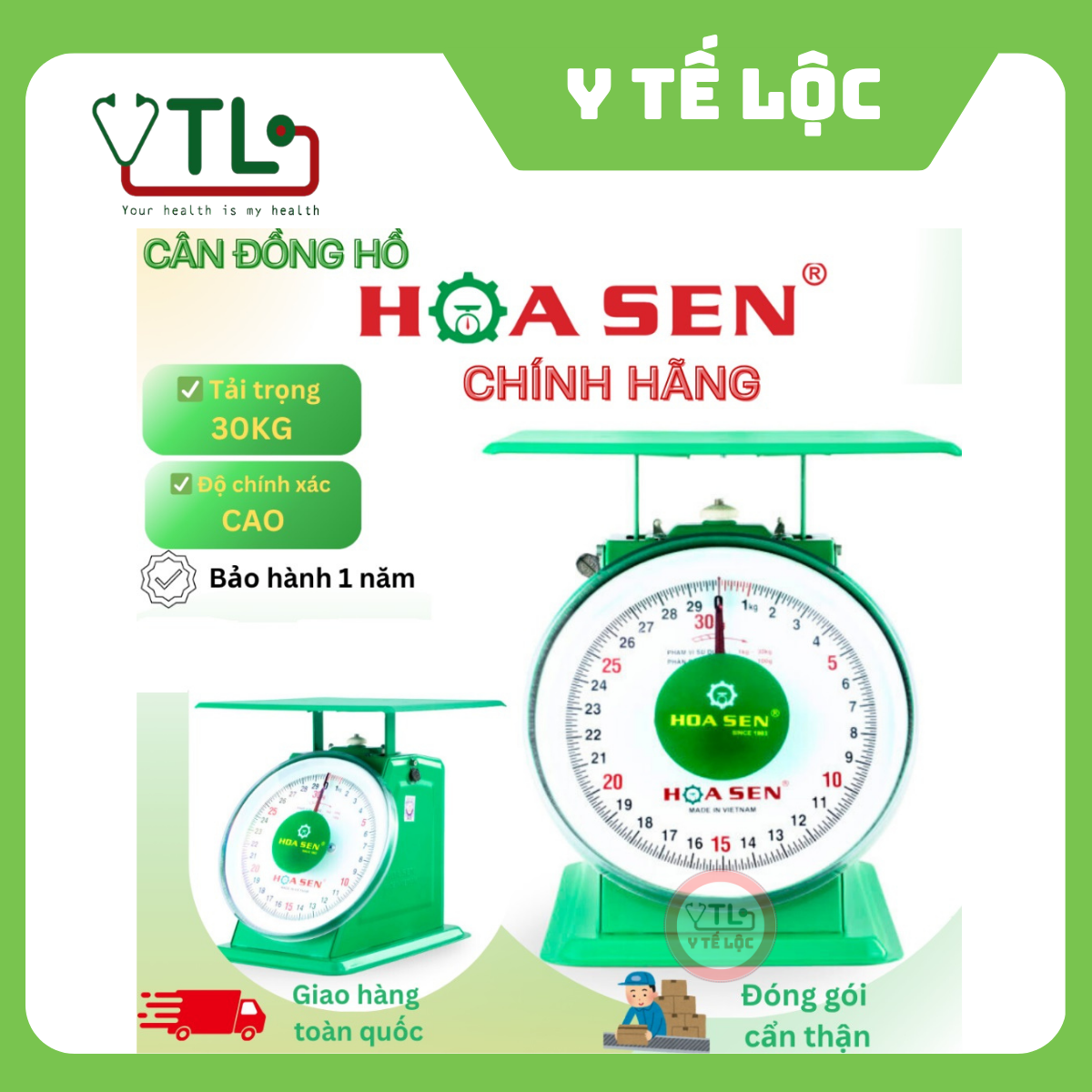 Cân đồng hồ Hoa Sen Loại 30kg