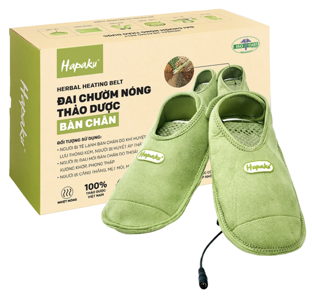 ĐAI CHƯỜM THẢO DƯỢC BÀN CHÂN HAPAKU LÀM NÓNG BẰNG ĐIỆN