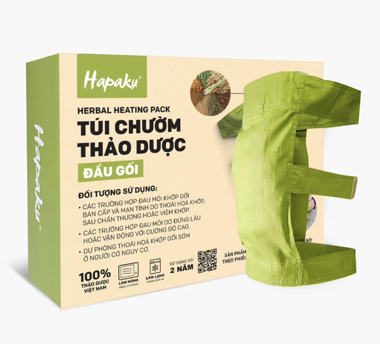 Túi Chườm Thảo Dược Đầu Gối Hapaku – Làm Nóng Bằng Lò Vi Sóng
