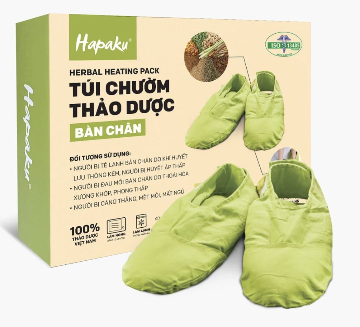 Túi Chườm Thảo Dược Bàn Chân Hapaku – Làm Nóng Bằng Lò Vi Sóng