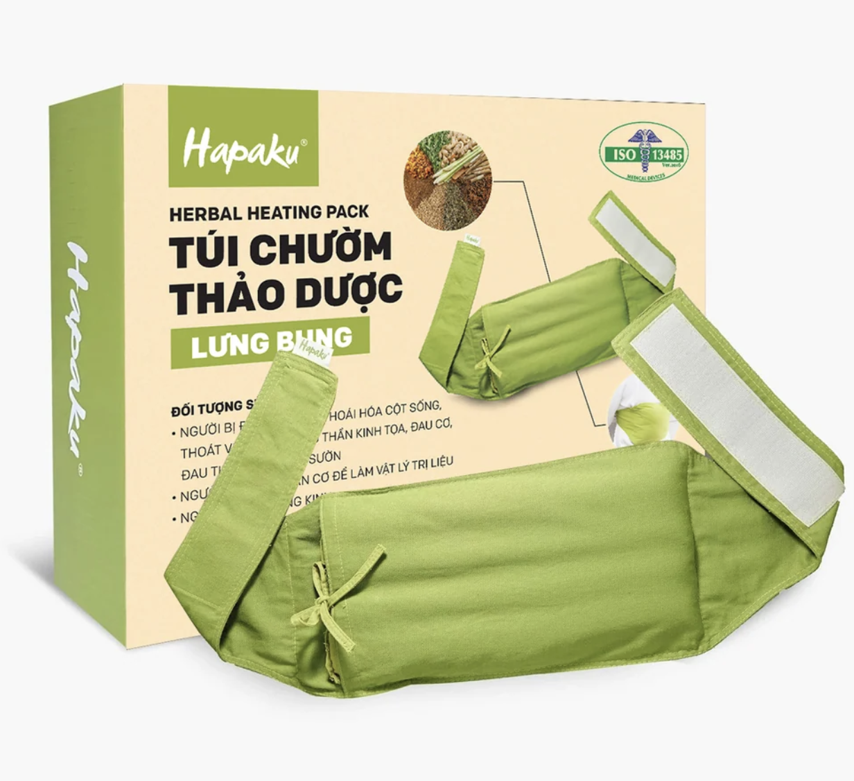 Túi Chườm Thảo Dược Lưng Bụng Hapaku – Làm Nóng Bằng Lò Vi Sóng