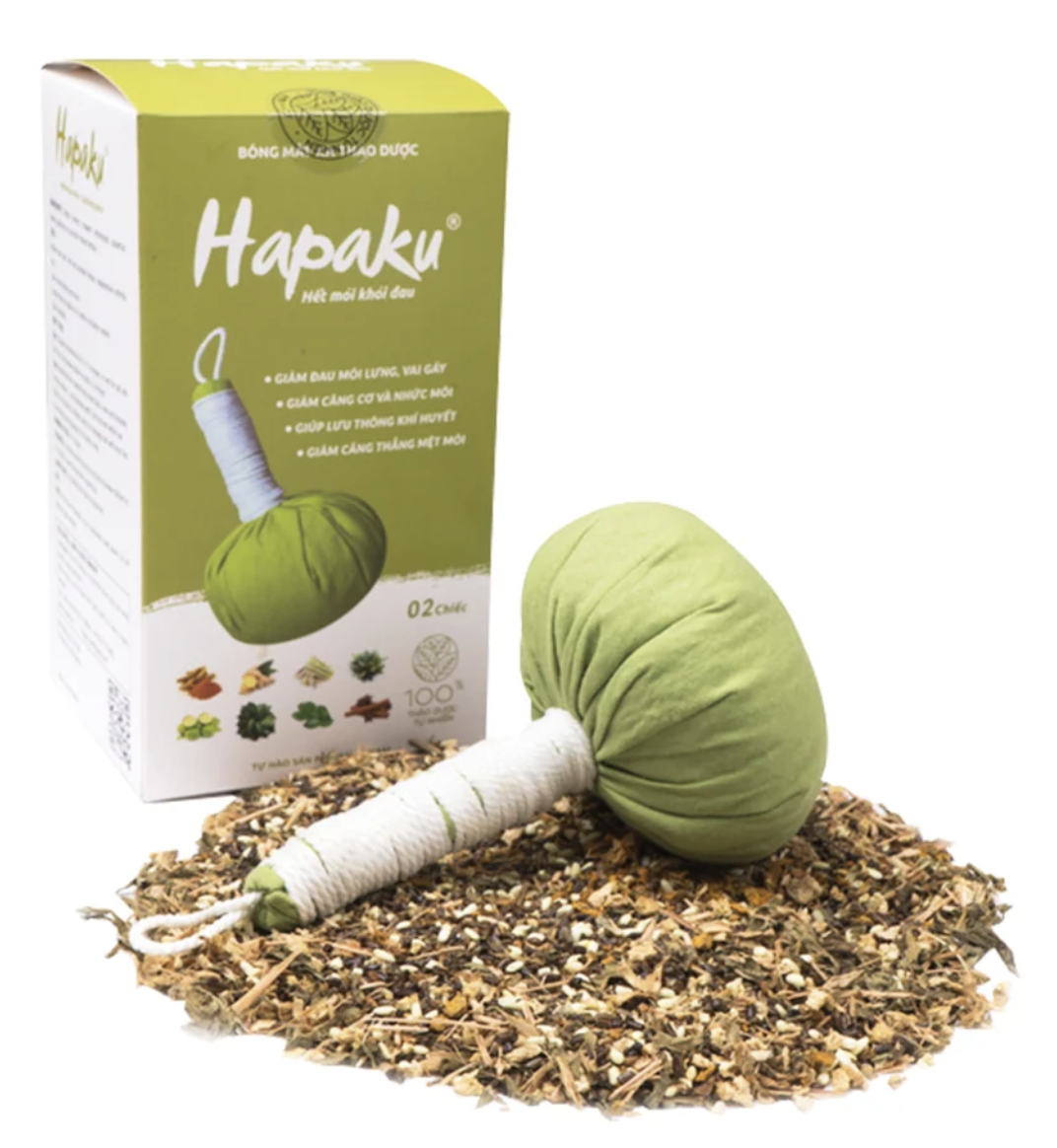 Bóng Mát Xa Thảo Dược Hapaku Hộp 2 Quả 300G