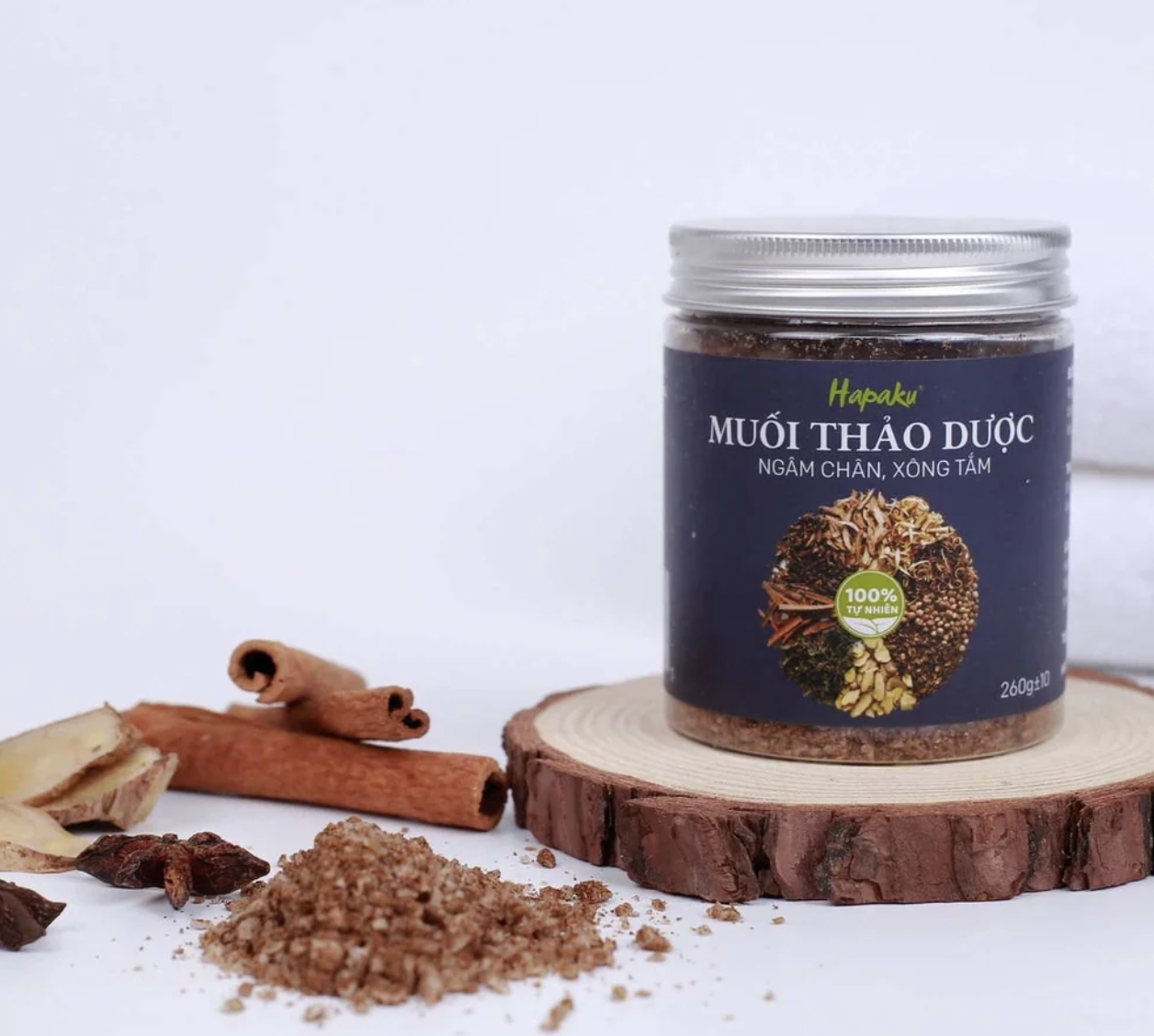 Muối Ngâm Chân Thảo Dược Hapaku 260G
