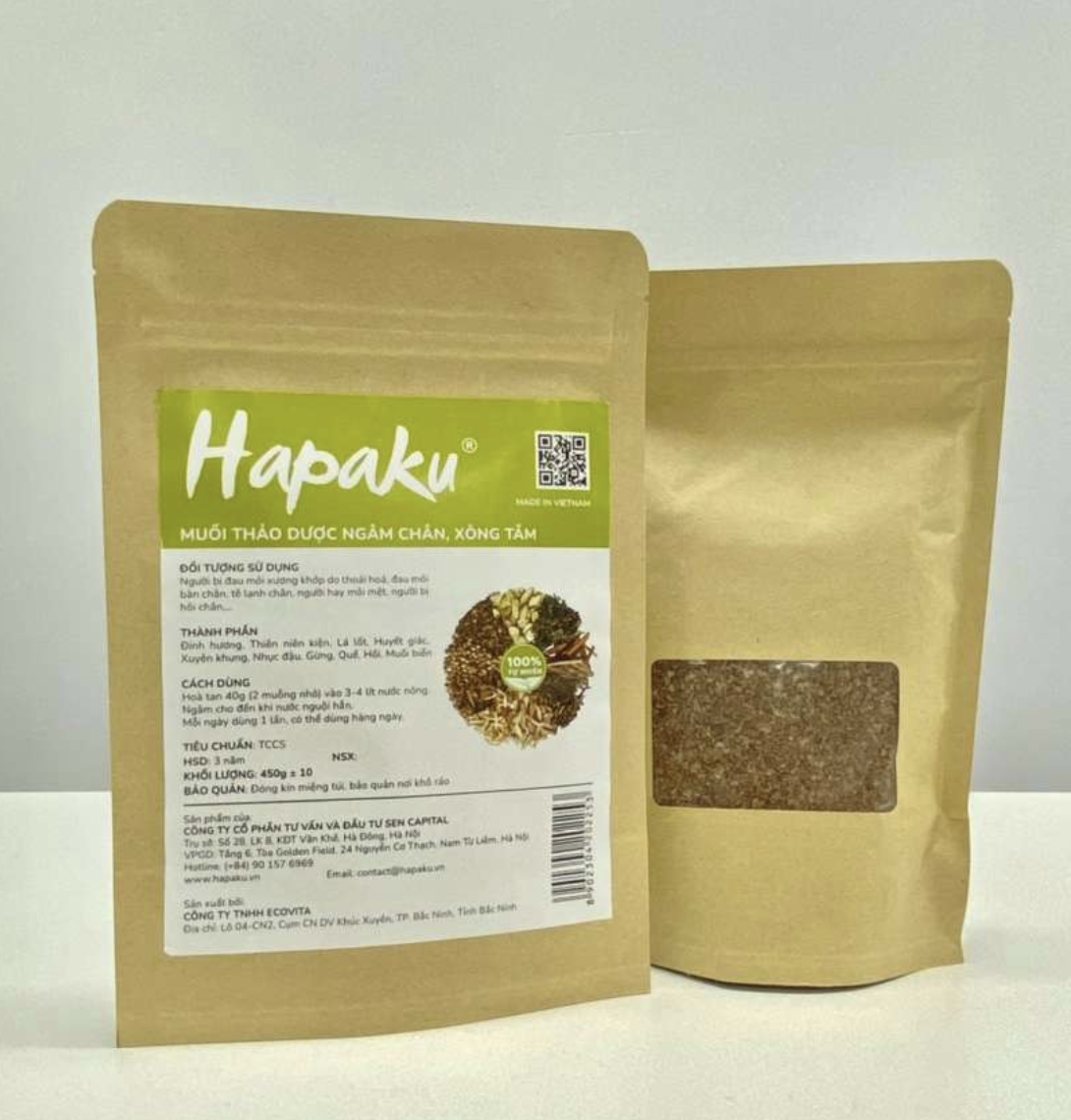 Muối Ngâm Chân Thảo Dược Hapaku 950g